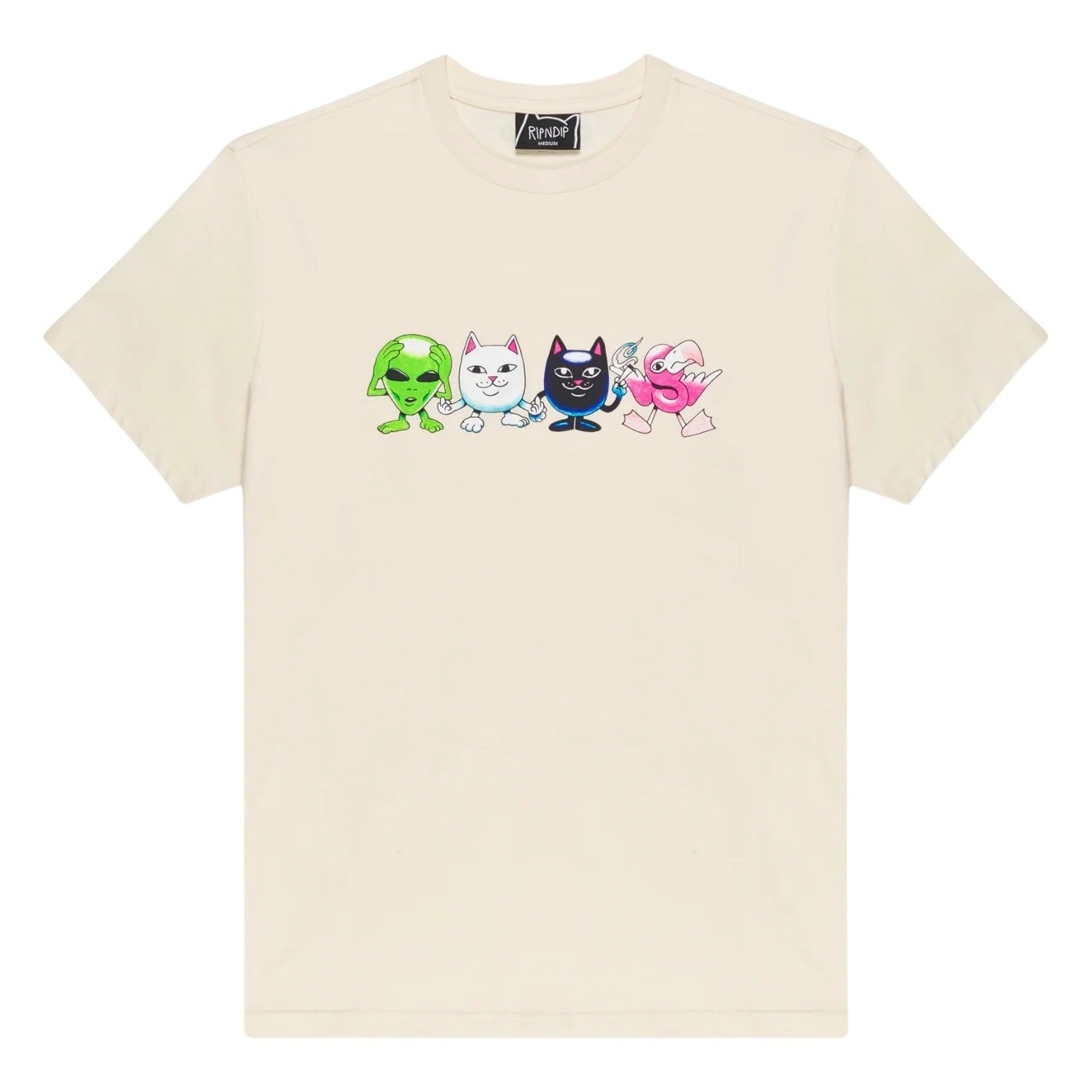 Ripndip Bestie Gang T-Shirt - Natural - Mens Graphic T-Shirt by RIPNDIP