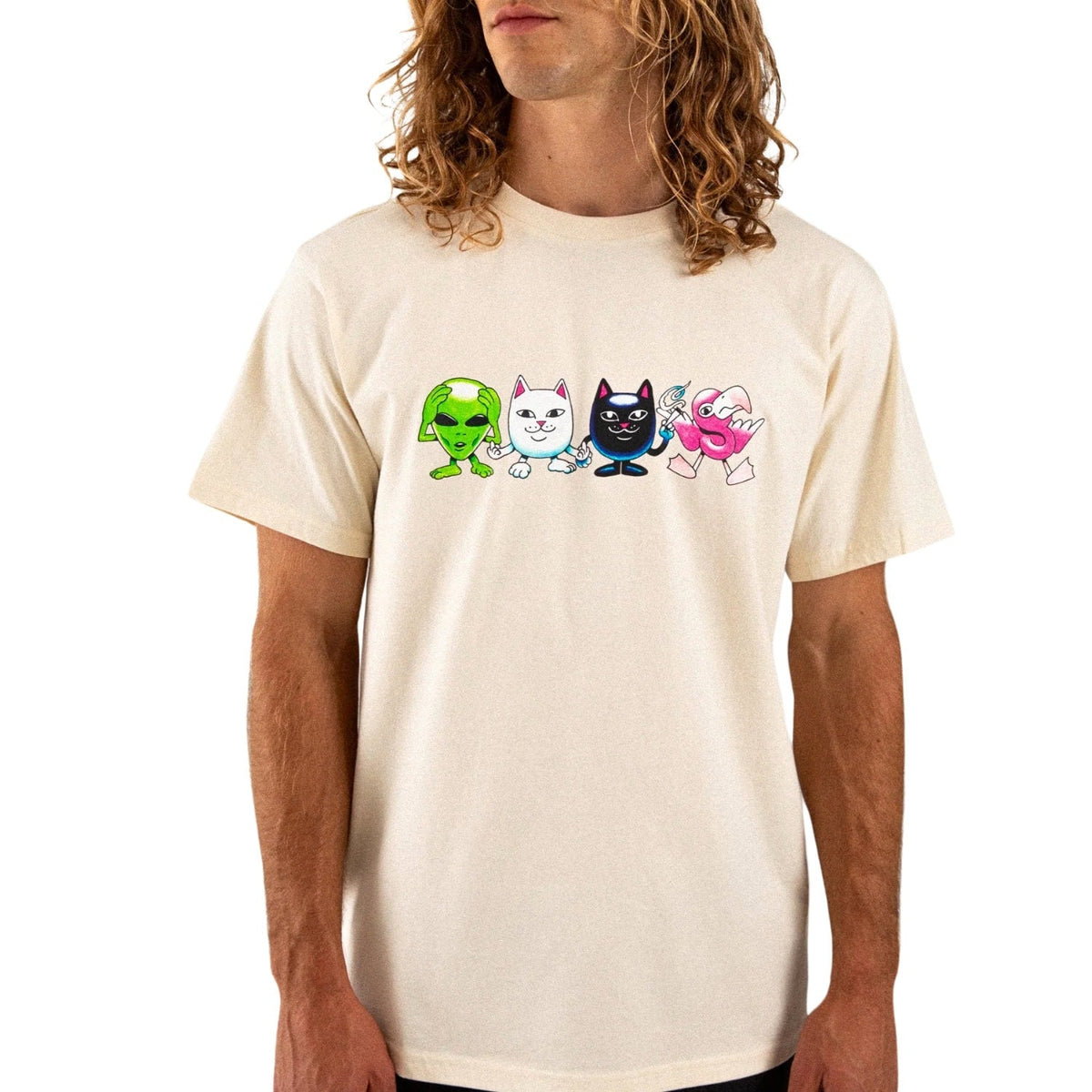 Ripndip Bestie Gang T-Shirt - Natural - Mens Graphic T-Shirt by RIPNDIP