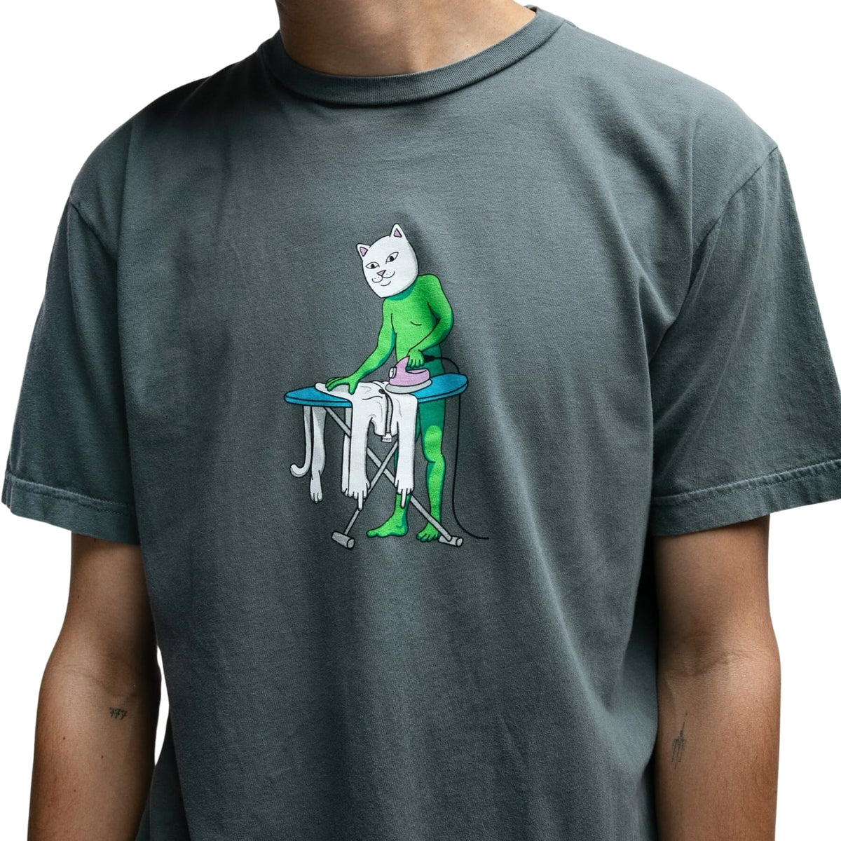 Ripndip Laundry Day T-Shirt - Charcoal - Mens Graphic T-Shirt by RIPNDIP