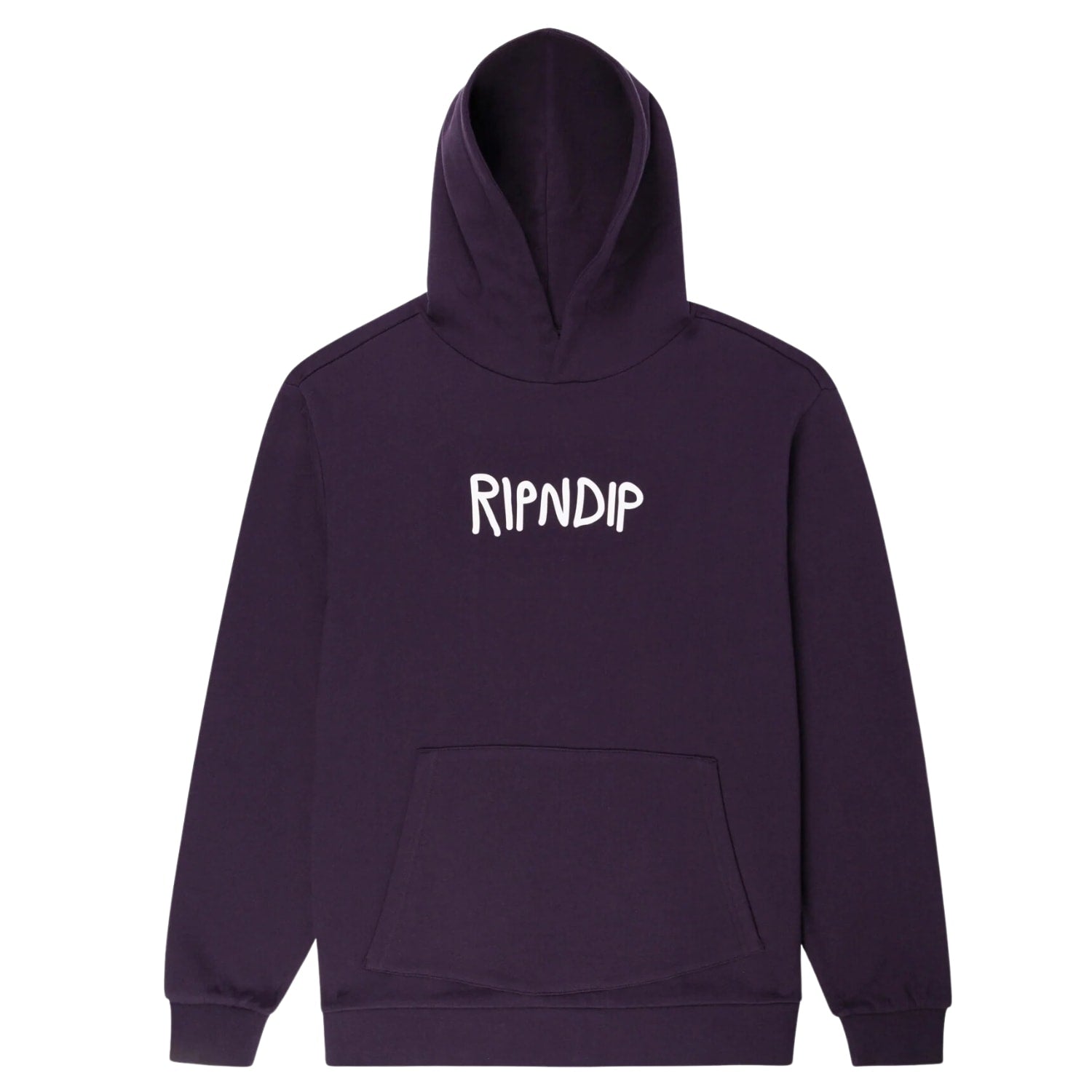 Ripndip Rubber Logo Hoodie - Dark Purple - Mens Pullover Hoodie by RIPNDIP