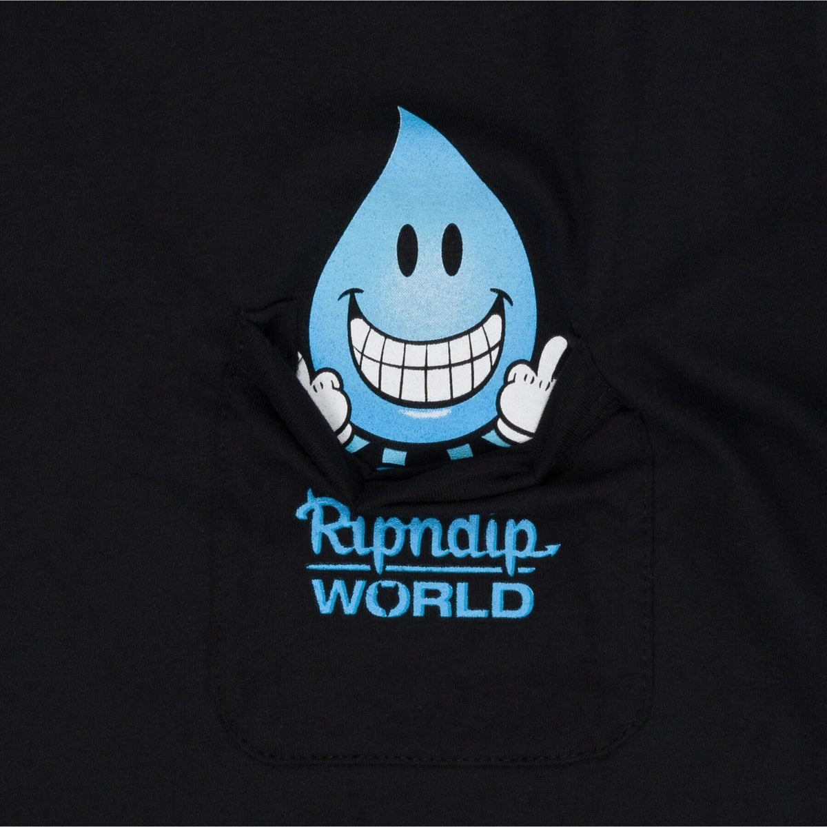 Ripndip X World Industries F-U Wet Willy Pocket T-Shirt - Vintage Black - Mens Skate Brand T-Shirt by RIPNDIP