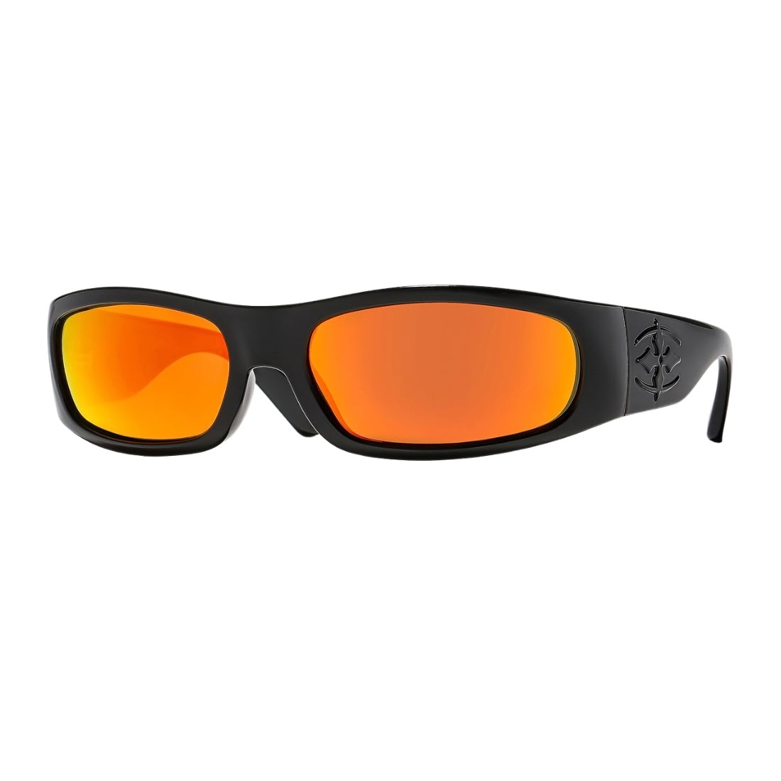 Ritual Vision Parasite Polarised Sunglasses - Black/Orange Reflective Polarised - Wrap Around Sunglasses by Ritual Vision