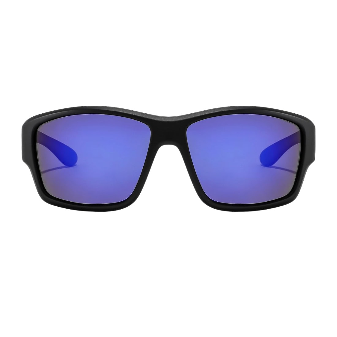 Ritual Vision The Decline Polarised Sunglasses - Matte Black/Blue Reflective Polarised - Wrap Around Sunglasses by Ritual Vision
