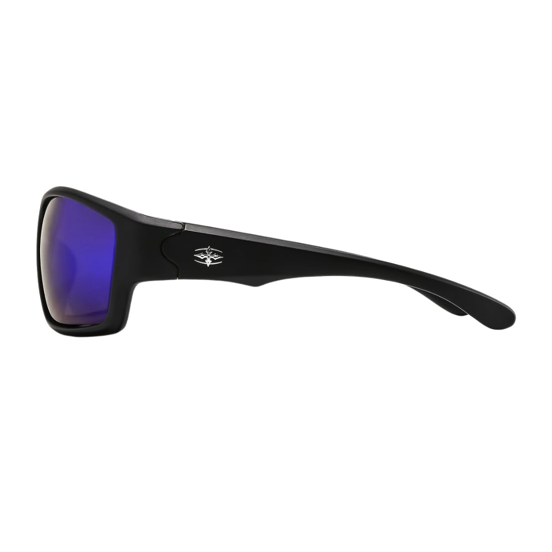Ritual Vision The Decline Polarised Sunglasses - Matte Black/Blue Reflective Polarised - Wrap Around Sunglasses by Ritual Vision