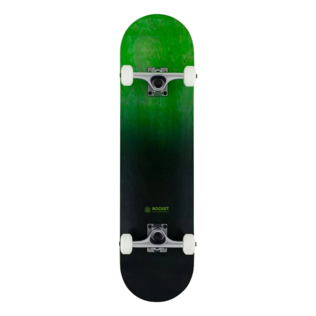 Rocket Skateboards 8.0 Double Dipped Complete Skateboard - Black/Green - Complete Skateboard by Rocket Skateboards 8.0 inch