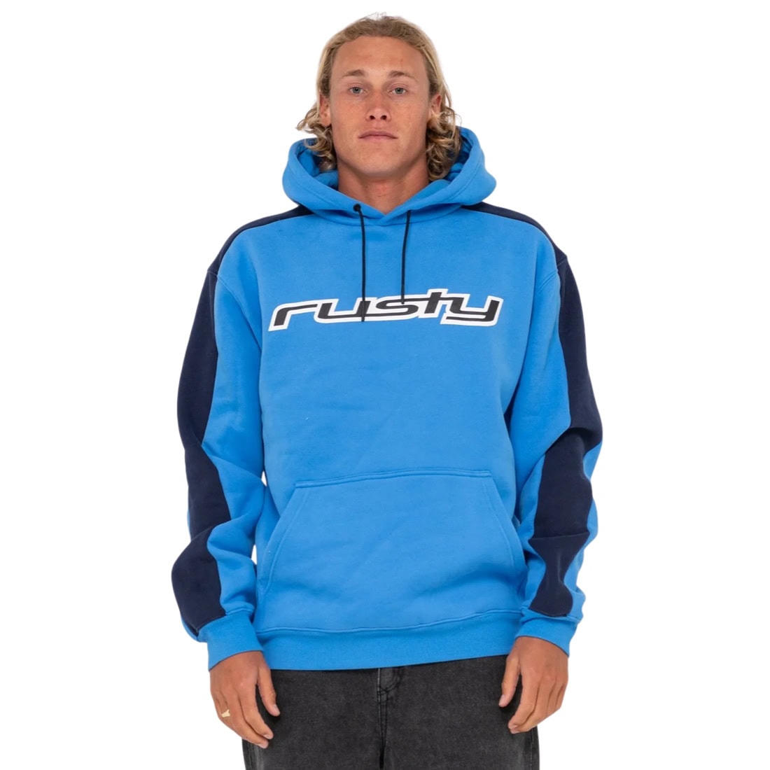 Rusty 2K Sing Hooded Fleece - Tranquil Blue - Mens Pullover Hoodie by Rusty
