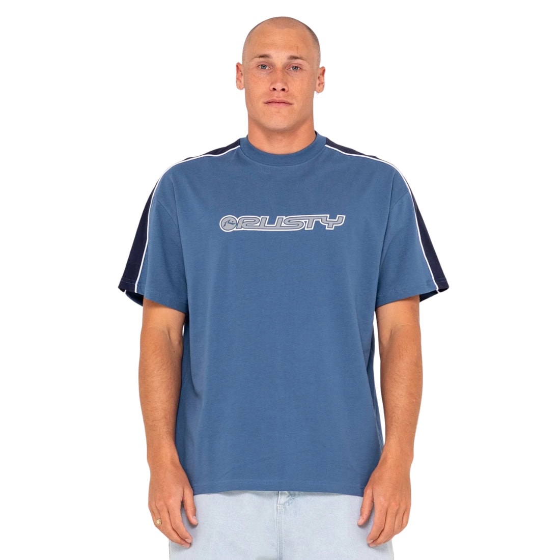 Rusty Alonso T-Shirt - China Blue - Mens Graphic T-Shirt by Rusty