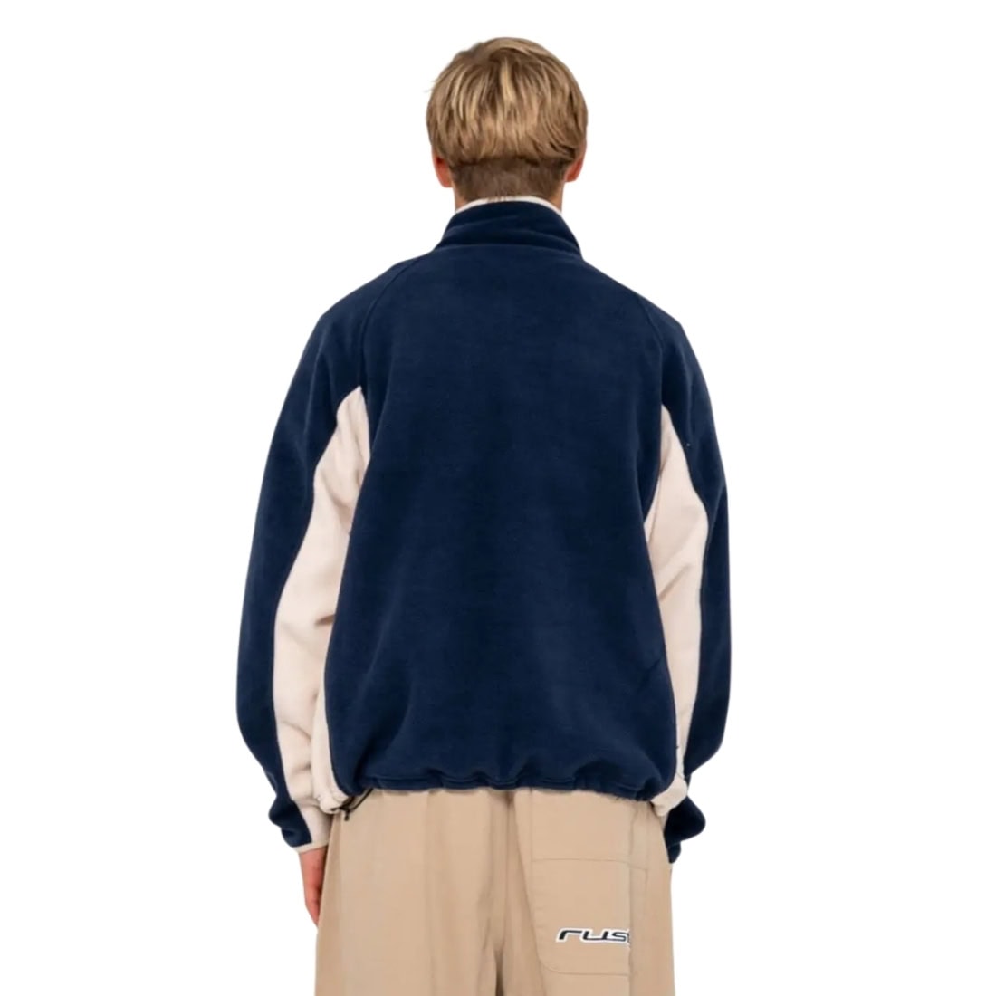 Rusty Blizzard Quarter Zip Polar Fleece - Navy Blue - Mens Pullover Hoodie by Rusty