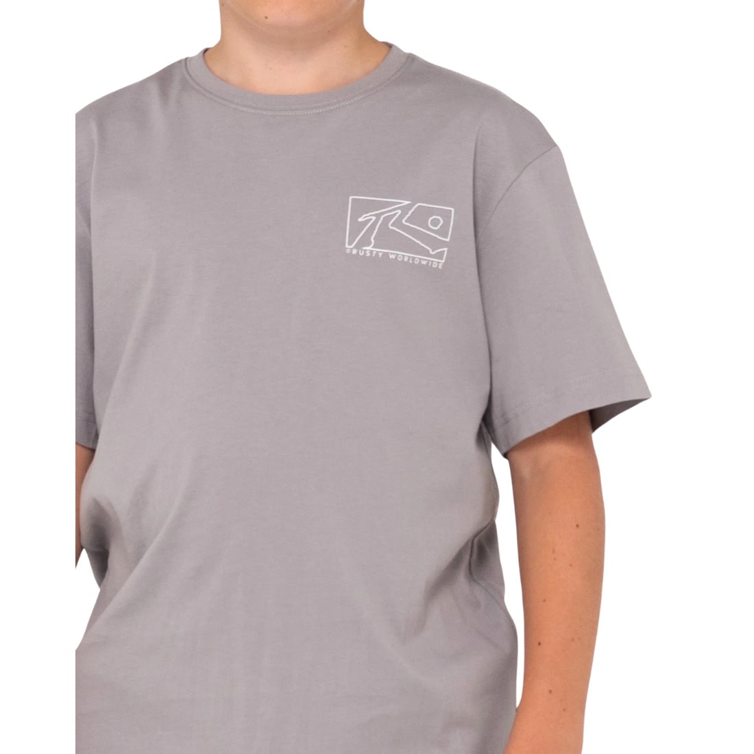 Rusty Boys Boxed Out T-Shirt - Frost Grey - Boys Surf Brand T-Shirt by Rusty