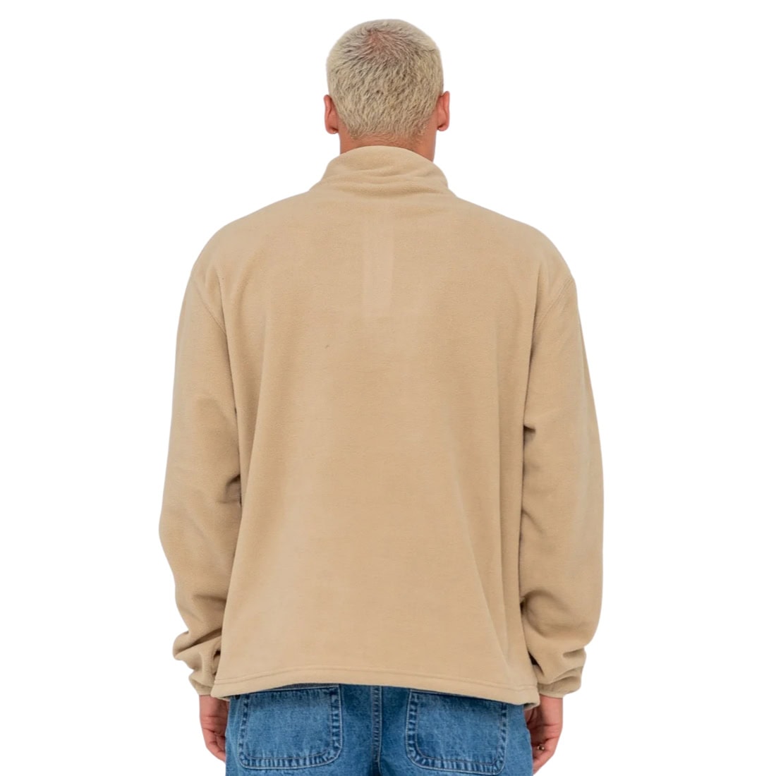 Rusty Core Division Polar Fleece Quarter Zip - Abbey Stone - Mens Pullover Hoodie by Rusty