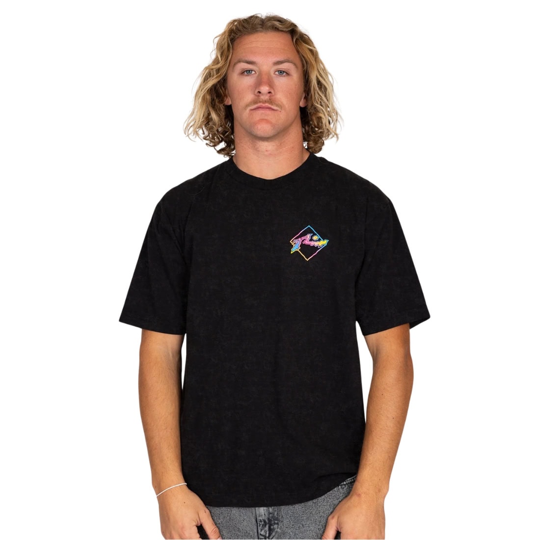 Rusty Crackle T-Shirt - Black Acid - Mens Graphic T-Shirt by Rusty
