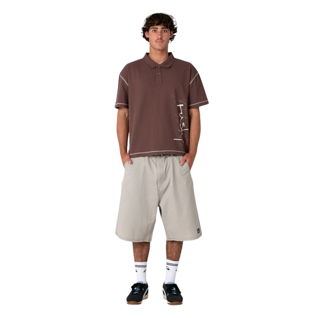 Rusty Dead Frequency Shorts - Abbey Stone - Mens Walk Shorts by Rusty