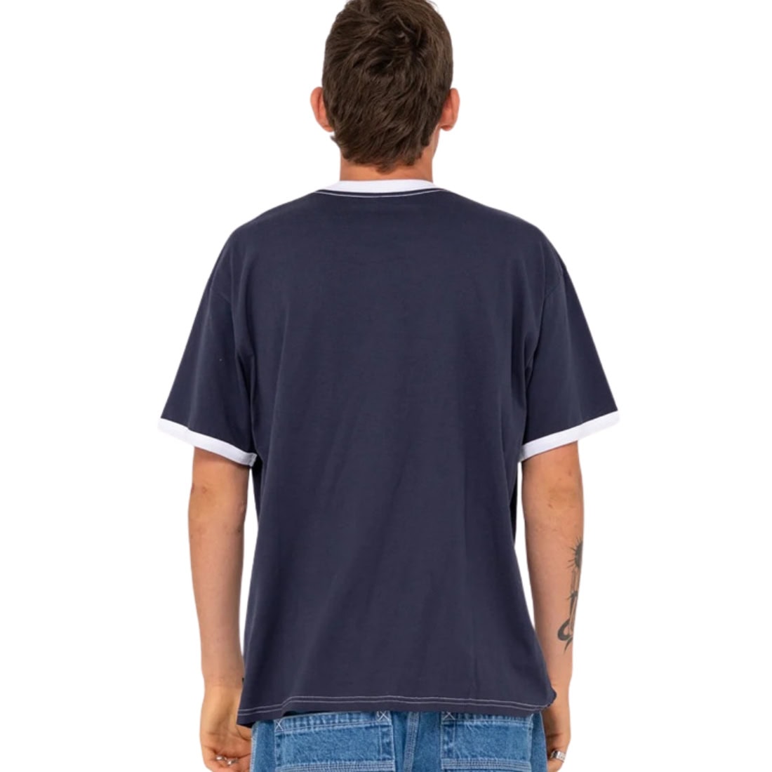 Rusty Dead Ringer T-Shirt - Navy Blue - Mens Graphic T-Shirt by Rusty