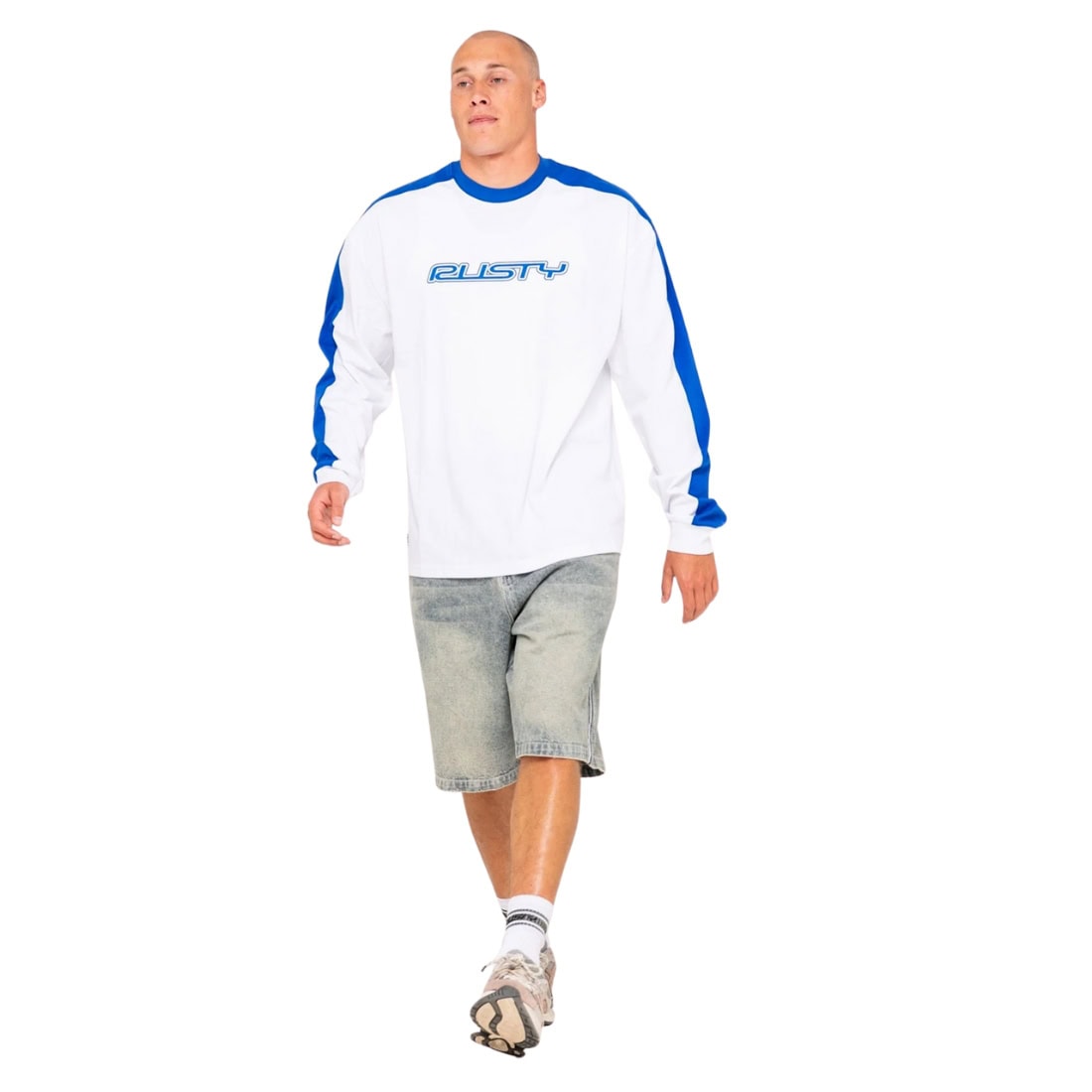 Rusty Dogtown Longsleeve T-Shirt - White 2 - Mens Graphic T-Shirt by Rusty