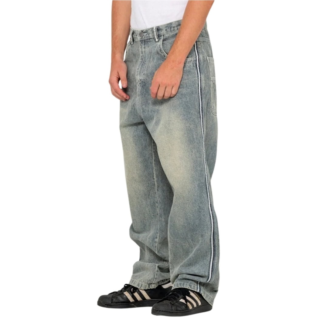 Rusty Flip Daddy 2.0 Jean - Dirty Dawg - Mens Relaxed/Loose Denim Jeans by Rusty