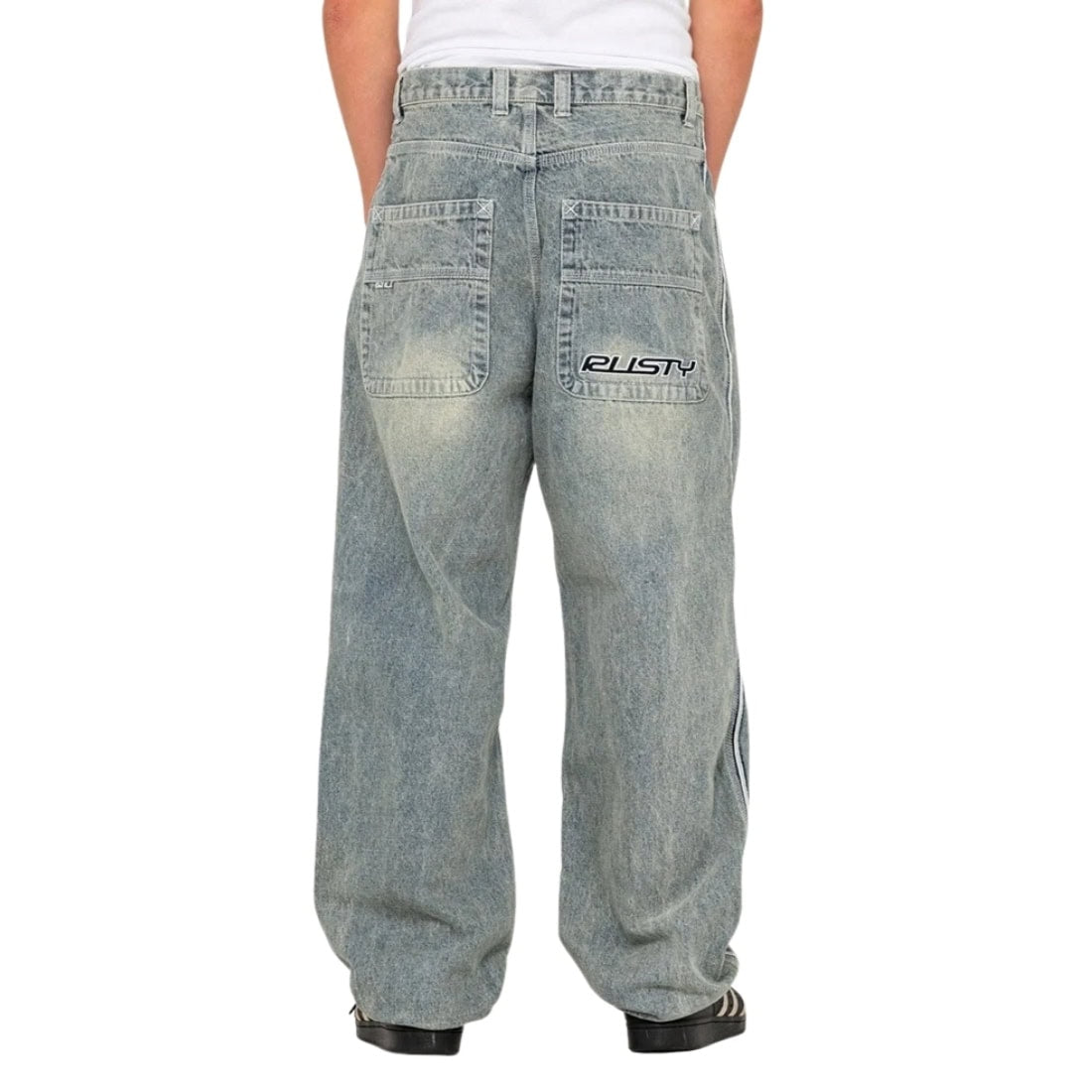 Rusty Flip Daddy 2.0 Jean - Dirty Dawg - Mens Relaxed/Loose Denim Jeans by Rusty