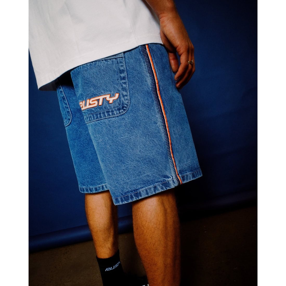 Rusty Flip Daddy 2.0 Jort - Middy Blue - Mens Denim Shorts by Rusty