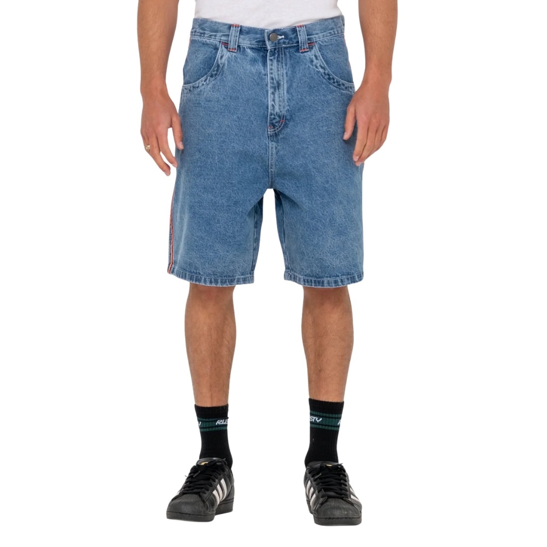 Rusty Flip Daddy 2.0 Jort - Middy Blue - Mens Denim Shorts by Rusty