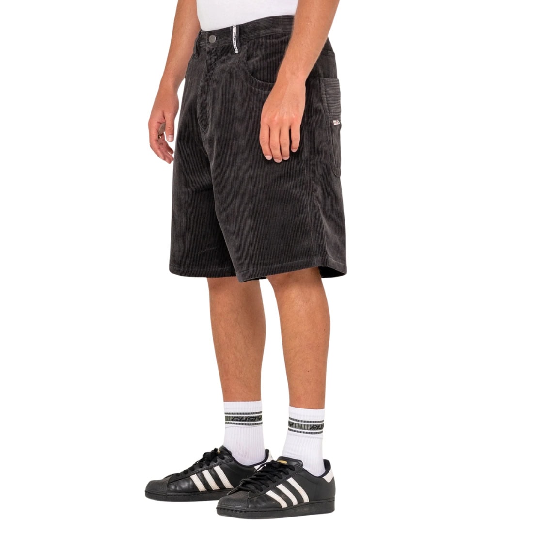 Rusty Flip Daddy Cord Short - Coal - Mens Walk Shorts by Rusty