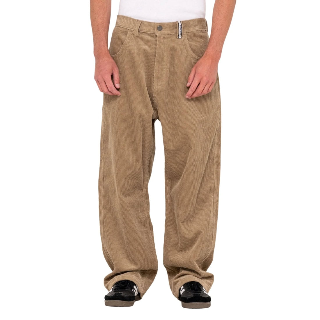Rusty Flip Daddy Tapeless Cord Pant - Khaki - Mens Corduroy Pants/Trousers by Rusty