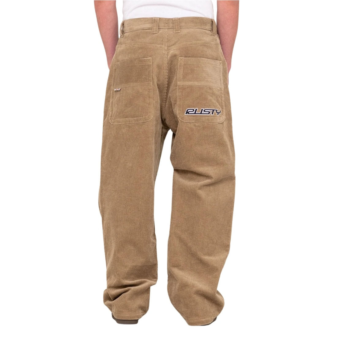 Rusty Flip Daddy Tapeless Cord Pant - Khaki - Mens Corduroy Pants/Trousers by Rusty