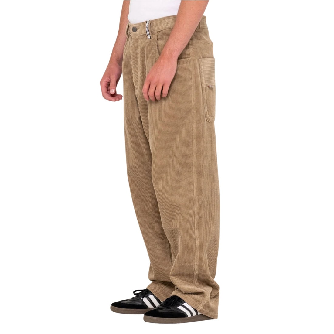 Rusty Flip Daddy Tapeless Cord Pant - Khaki - Mens Corduroy Pants/Trousers by Rusty