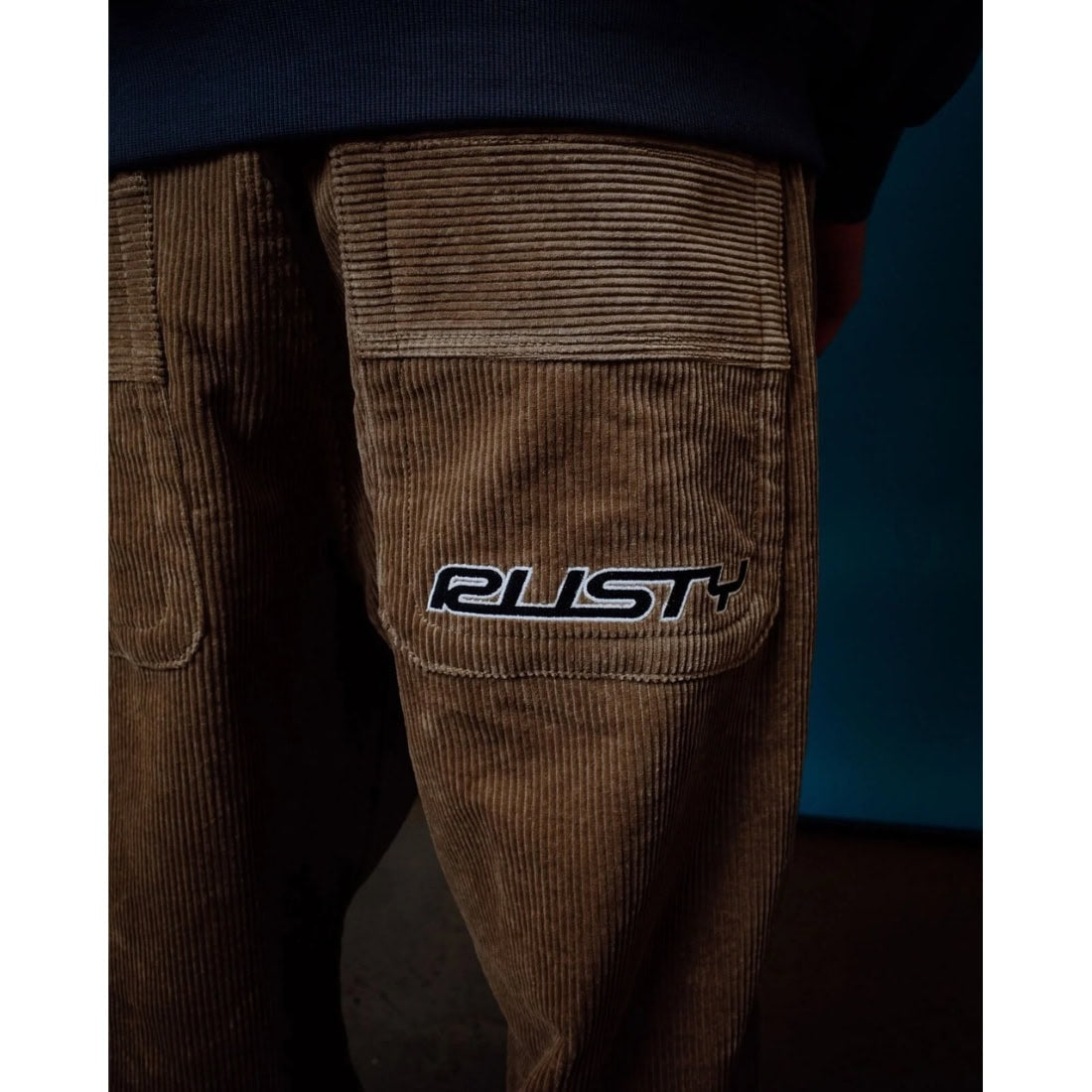 Rusty Flip Daddy Tapeless Cord Pant - Khaki - Mens Corduroy Pants/Trousers by Rusty