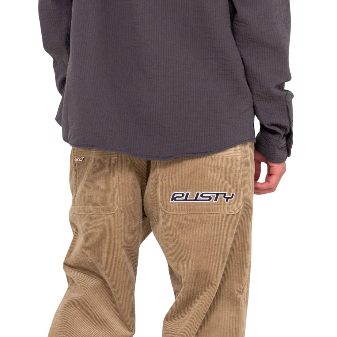 Rusty Flip Daddy Tapeless Cord Pant - Khaki - Mens Corduroy Pants/Trousers by Rusty