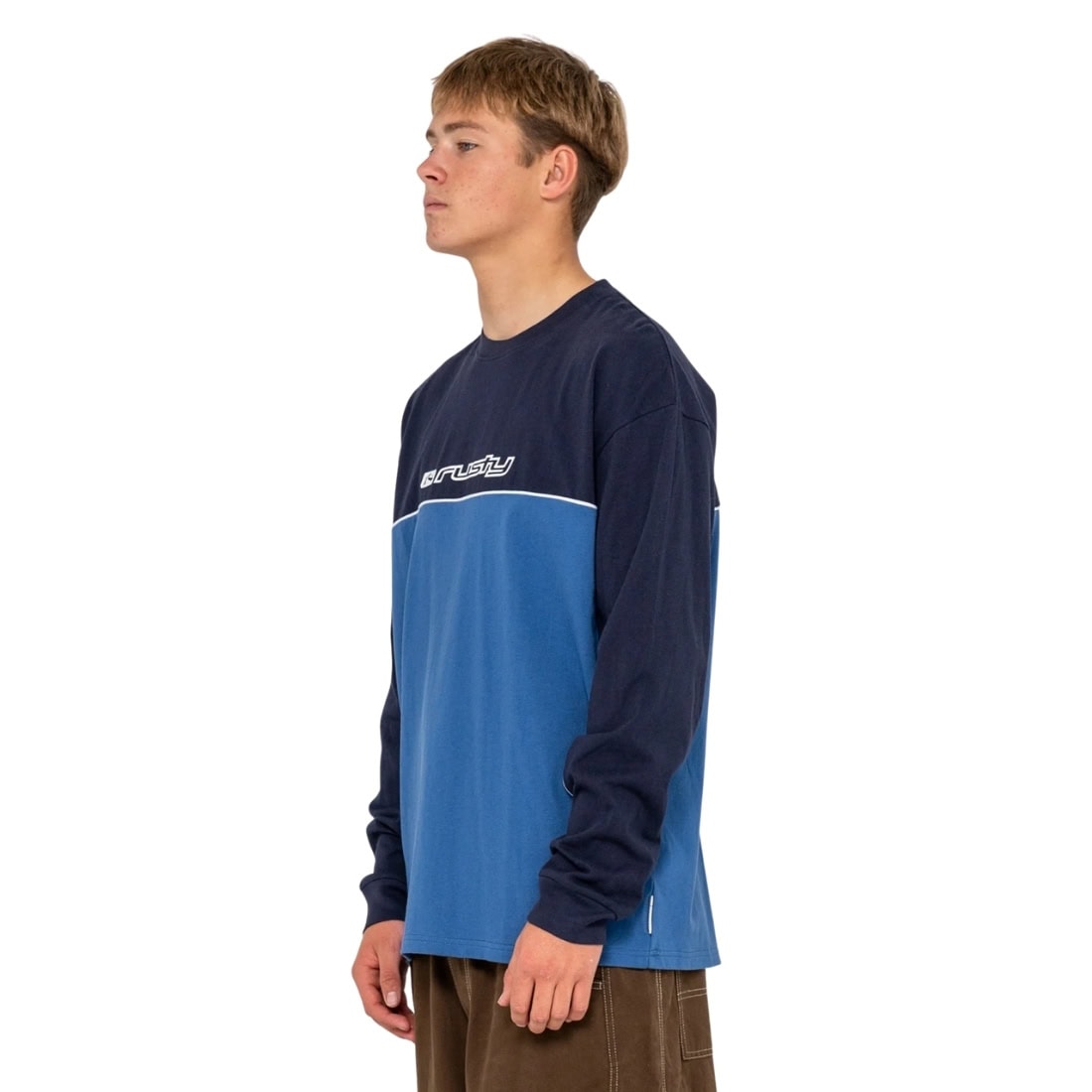 Rusty Infinity Long Sleeve Tee - Atlantic Blue - Mens Graphic T-Shirt by Rusty