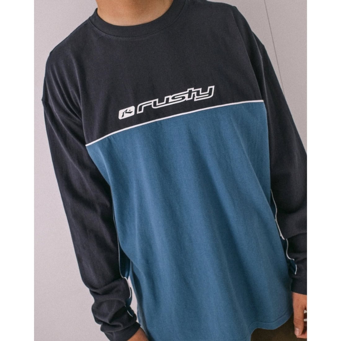 Rusty Infinity Long Sleeve Tee - Atlantic Blue - Mens Graphic T-Shirt by Rusty