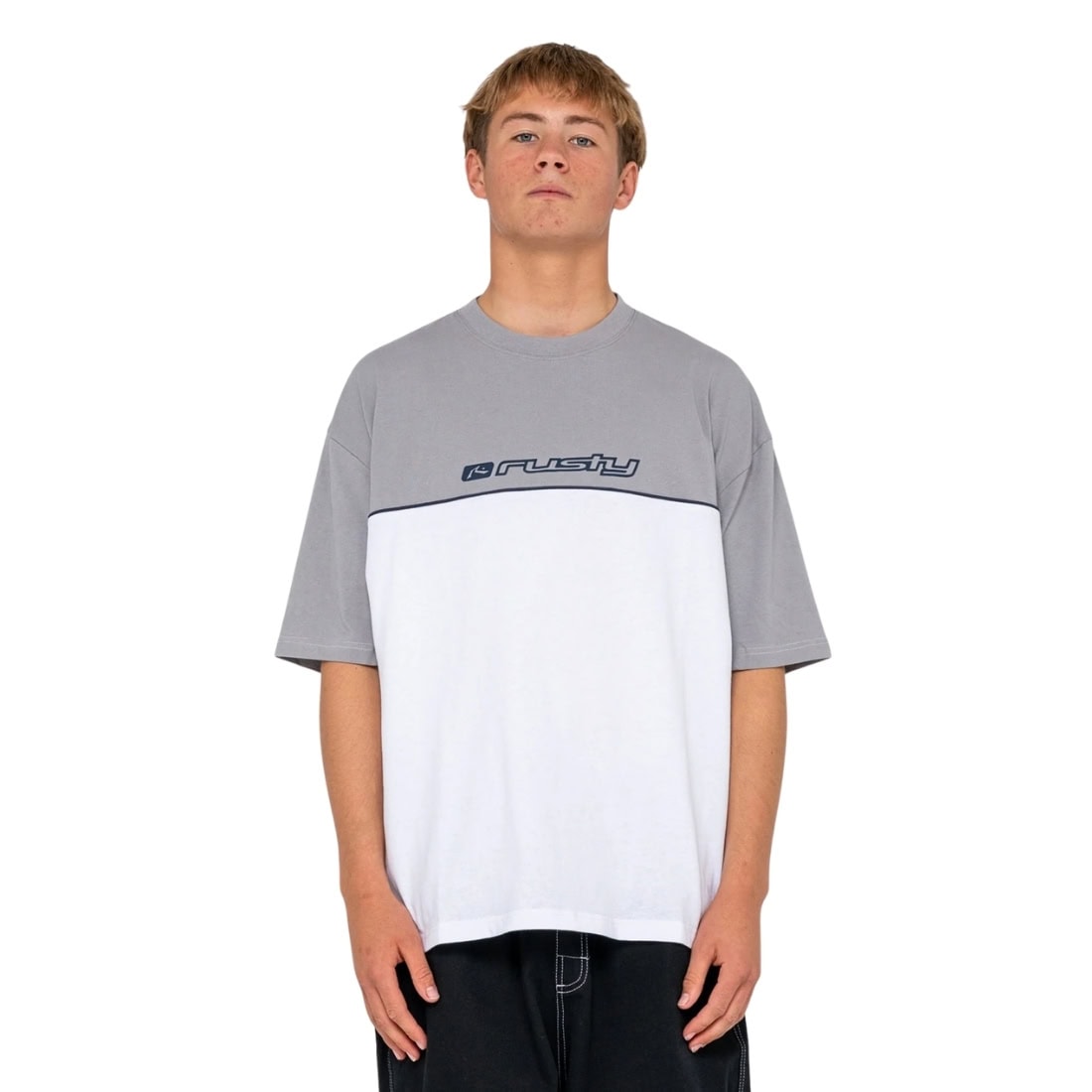 Rusty Infinity Tee - White - Mens Graphic T-Shirt by Rusty