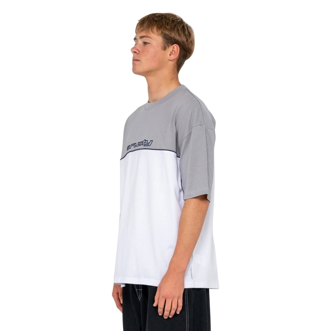 Rusty Infinity Tee - White - Mens Graphic T-Shirt by Rusty