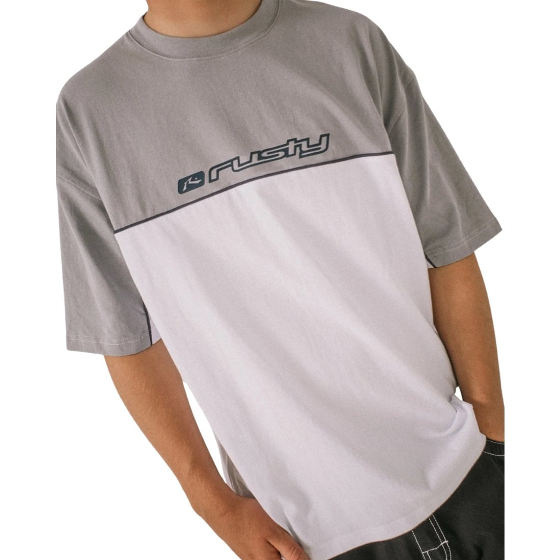 Rusty Infinity Tee - White - Mens Graphic T-Shirt by Rusty