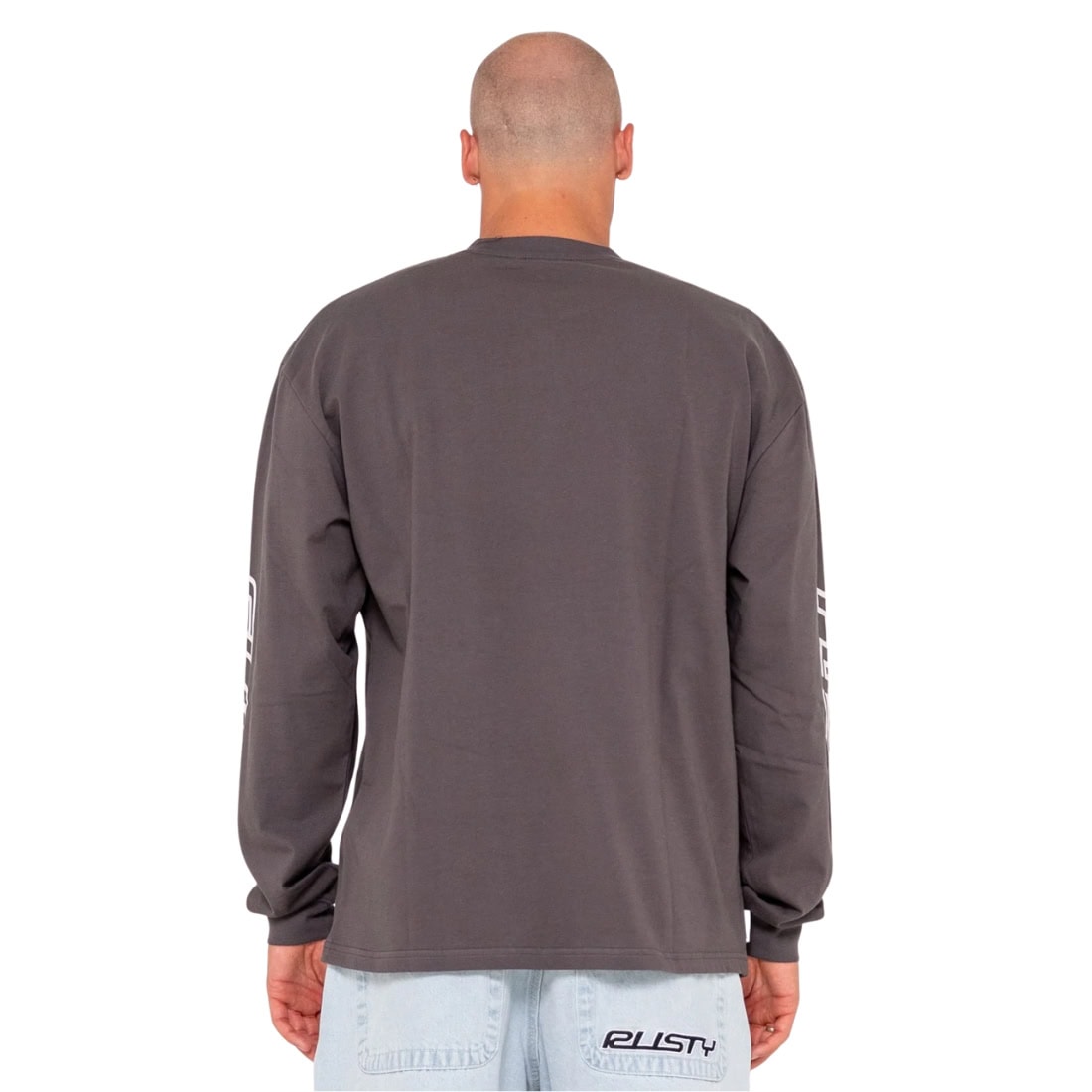 Rusty Jetsetter Longsleeve T-Shirt - Coal - Mens Graphic T-Shirt by Rusty