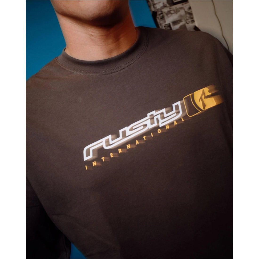 Rusty Jetsetter Longsleeve T-Shirt - Coal - Mens Graphic T-Shirt by Rusty