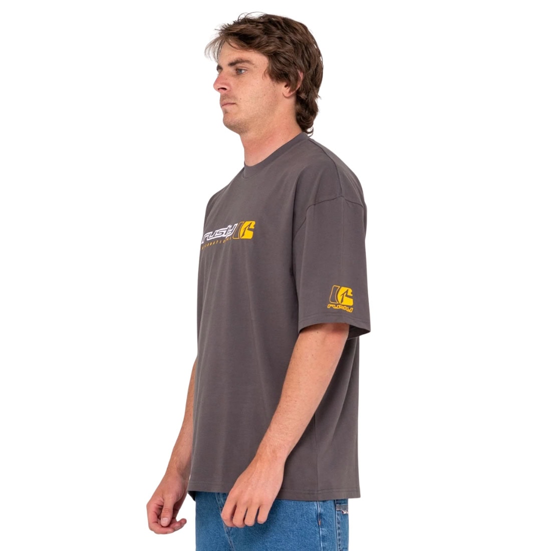 Rusty Jetsetter T-Shirt - Coal - Mens Graphic T-Shirt by Rusty