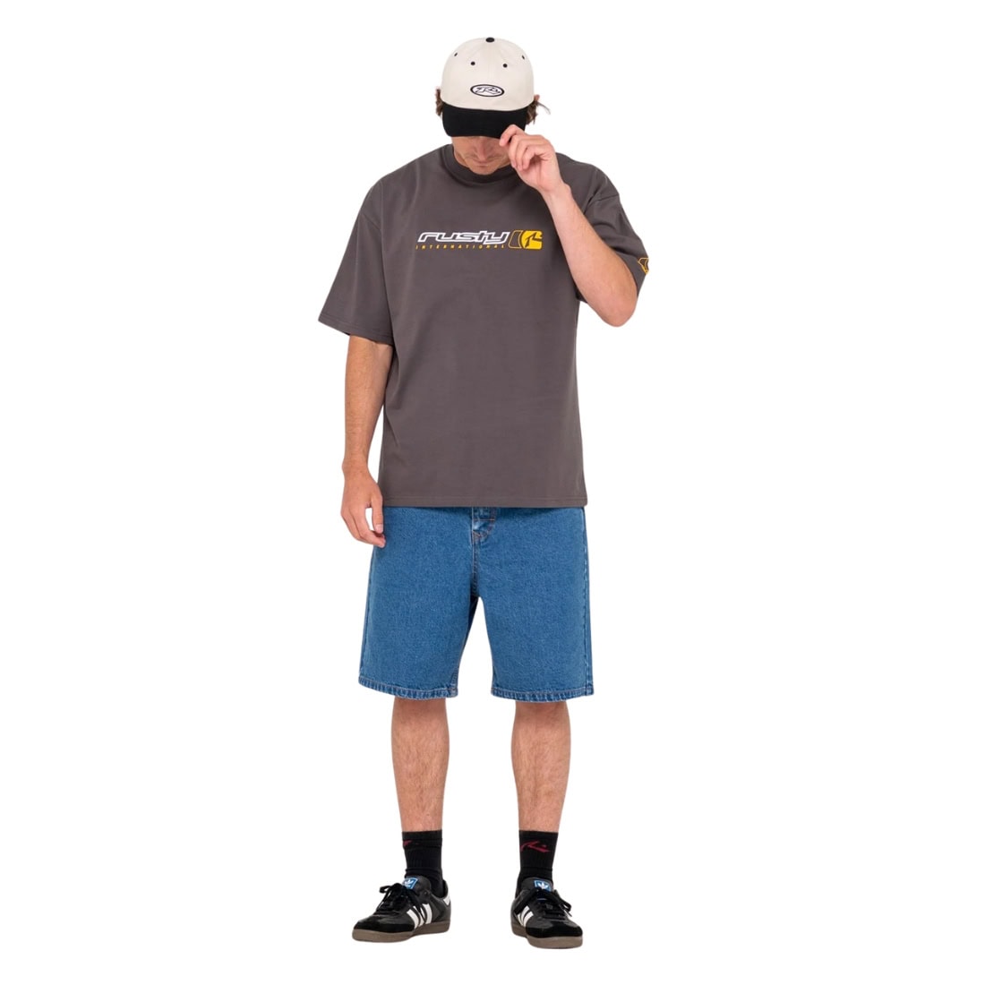 Rusty Jetsetter T-Shirt - Coal - Mens Graphic T-Shirt by Rusty