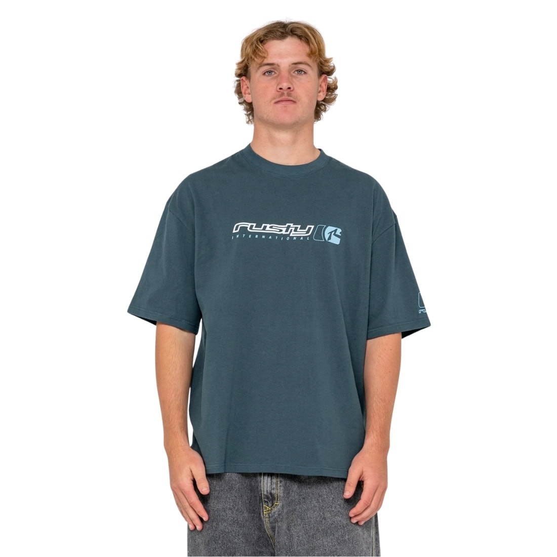 Rusty Jetsetter Tee - Deep Teal - Mens Graphic T-Shirt by Rusty