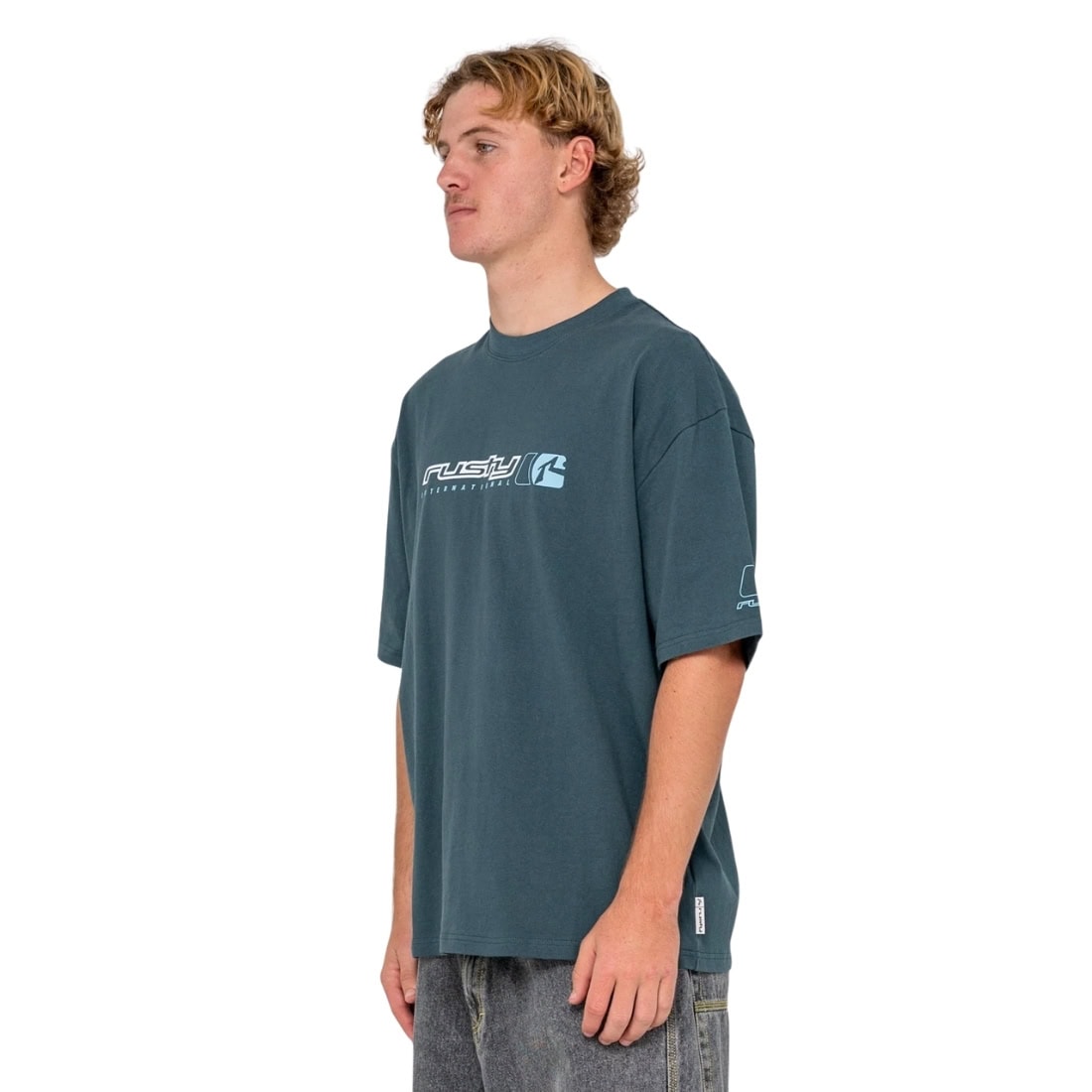 Rusty Jetsetter Tee - Deep Teal - Mens Graphic T-Shirt by Rusty