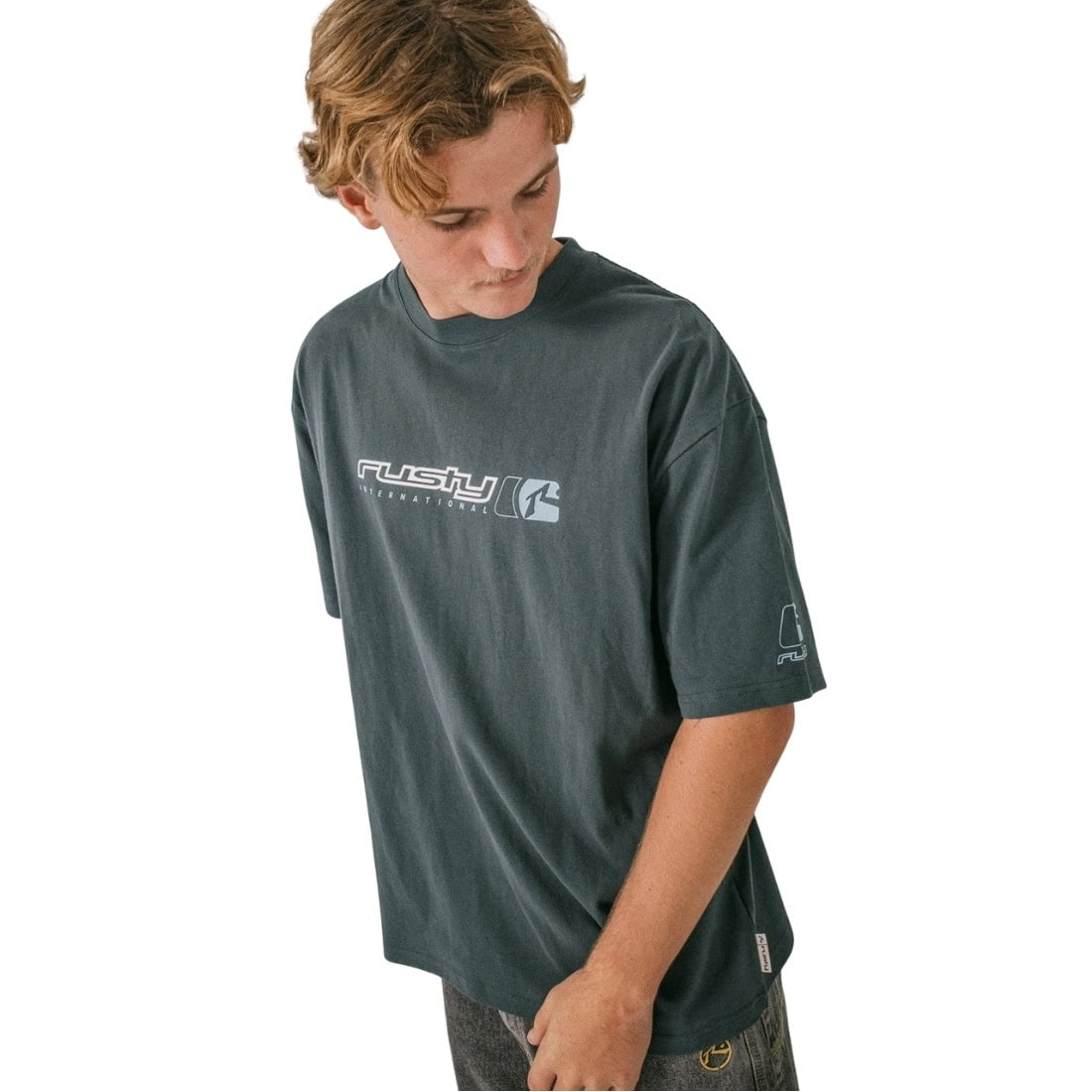 Rusty Jetsetter Tee - Deep Teal - Mens Graphic T-Shirt by Rusty