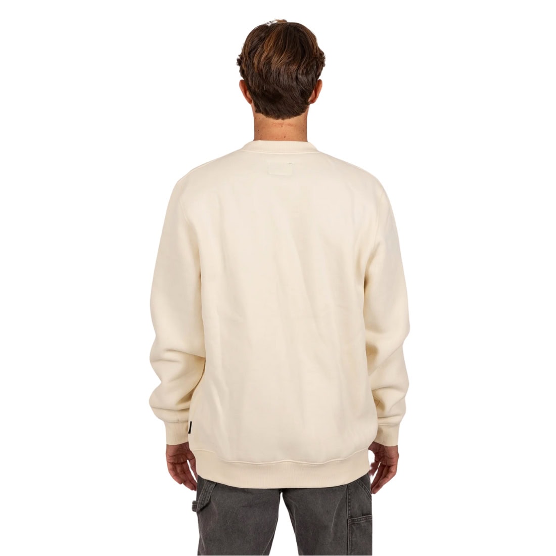 Rusty Ninety Mile Crewneck Fleece - Ecru - Mens Crew Neck Sweatshirt by Rusty