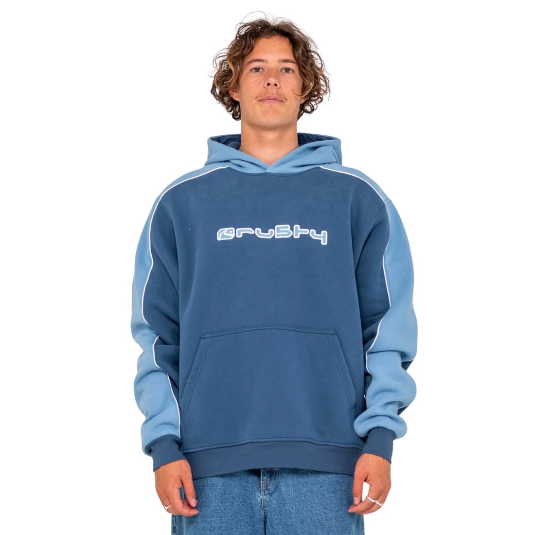 Rusty Panela Anderson Hooded Fleece - Atlantic Blue - Mens Pullover Hoodie by Rusty