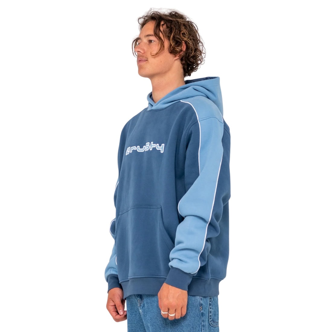 Rusty Panela Anderson Hooded Fleece - Atlantic Blue - Mens Pullover Hoodie by Rusty