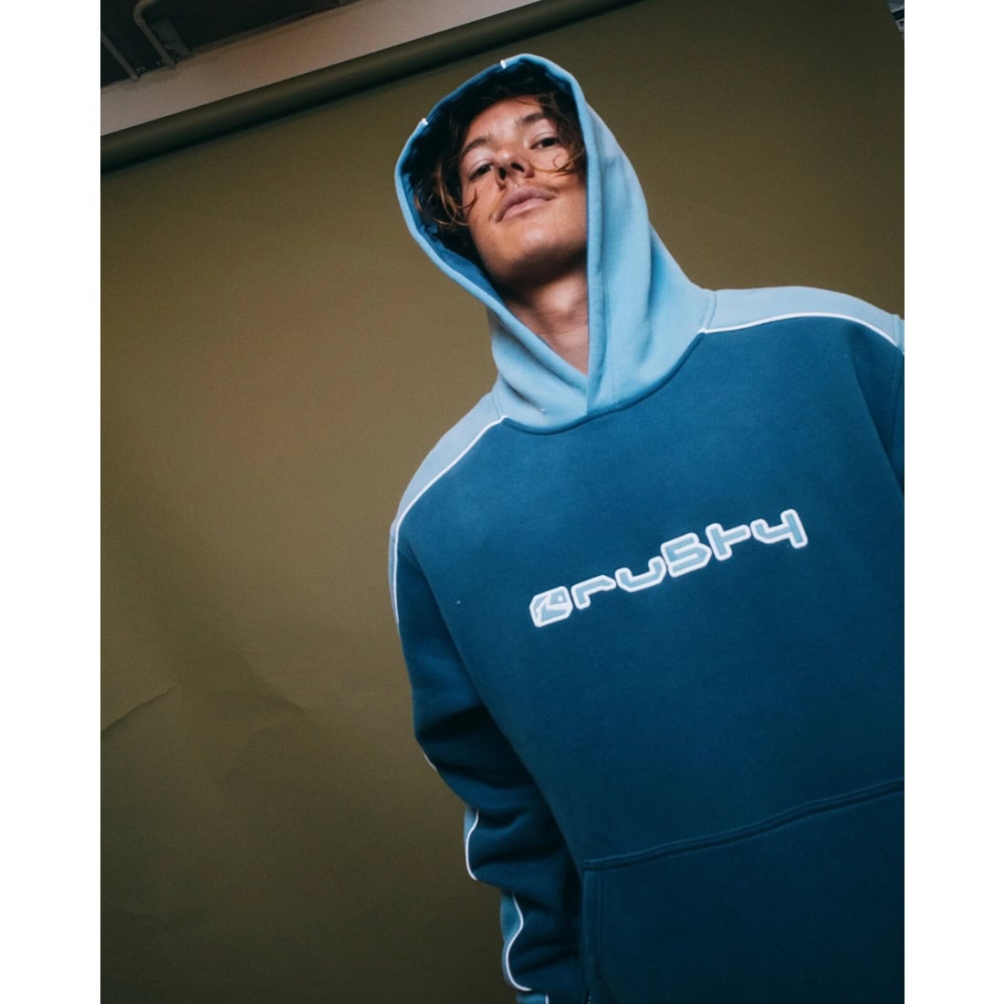 Rusty Panela Anderson Hooded Fleece - Atlantic Blue - Mens Pullover Hoodie by Rusty