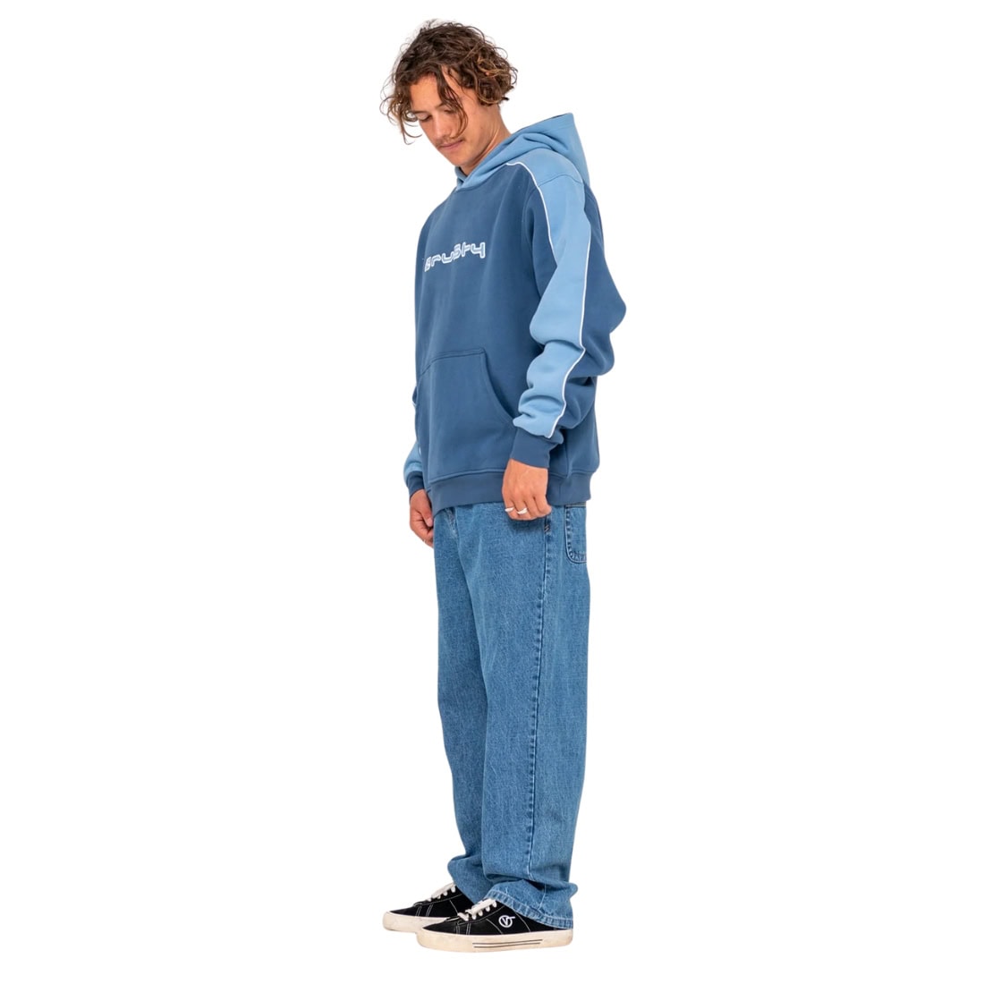 Rusty Panela Anderson Hooded Fleece - Atlantic Blue - Mens Pullover Hoodie by Rusty