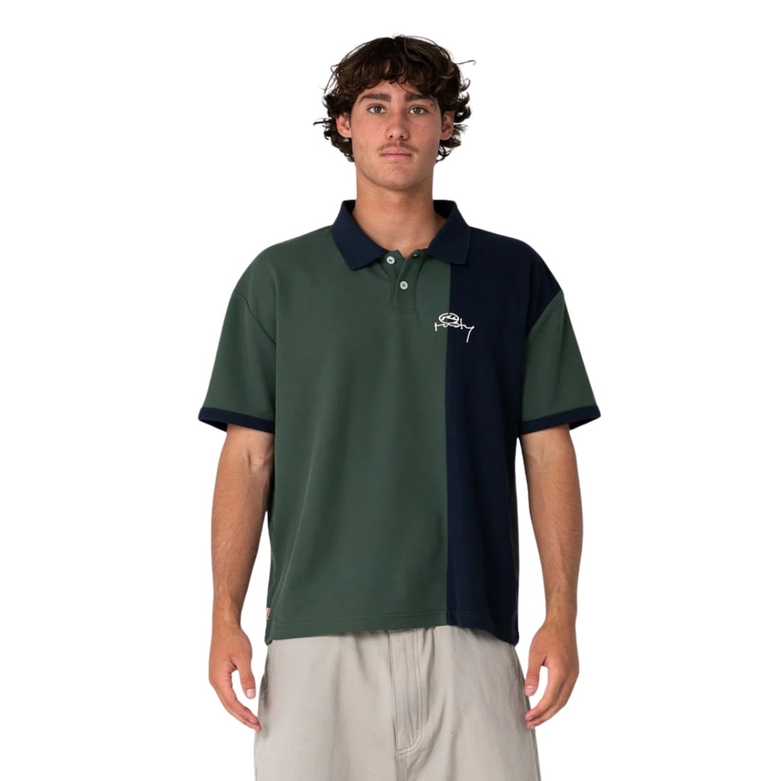 Rusty Pop Top Short Sleeve Polo Shirt - Green Gables - Mens Polo Shirt by Rusty