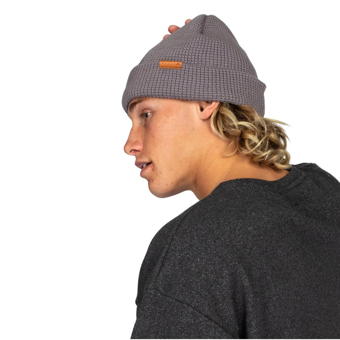 Rusty Ramble Thinsulate Recycled Beanie - Gull - Fold Beanie by Rusty