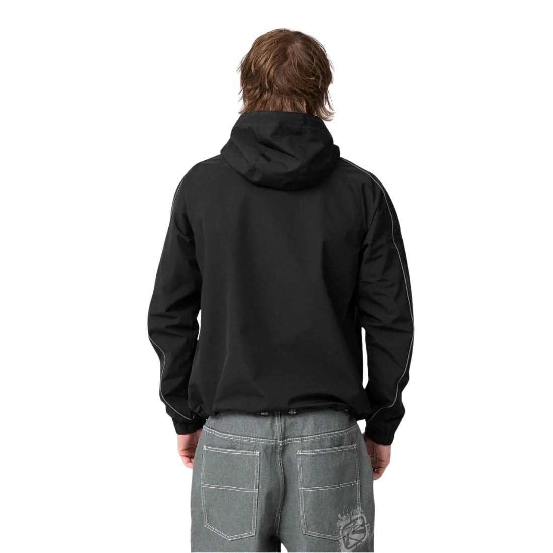 Rusty Scyther Jacket - Black - Mens Windbreaker/Rain Jacket by Rusty