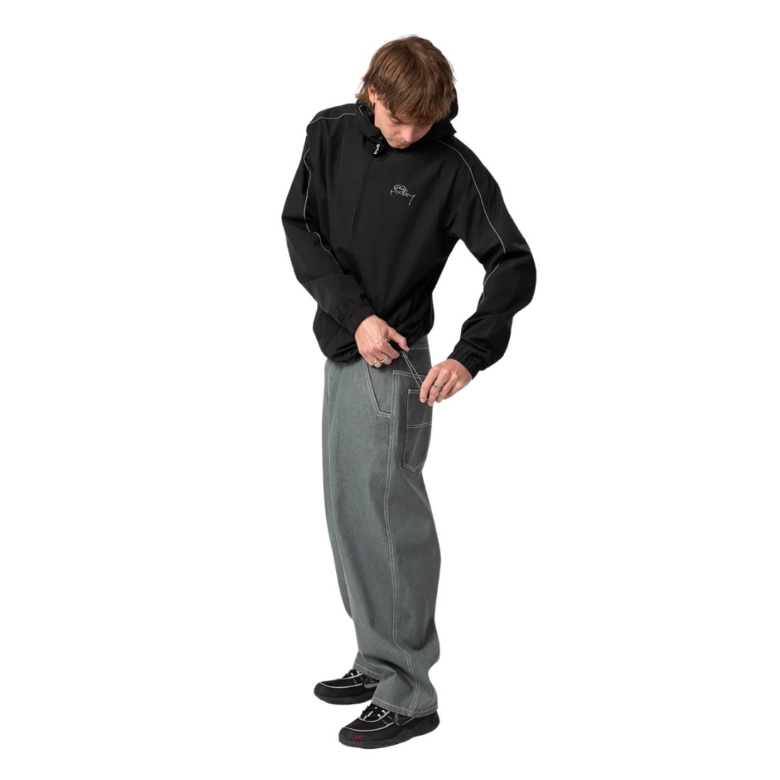 Rusty Scyther Jacket - Black - Mens Windbreaker/Rain Jacket by Rusty