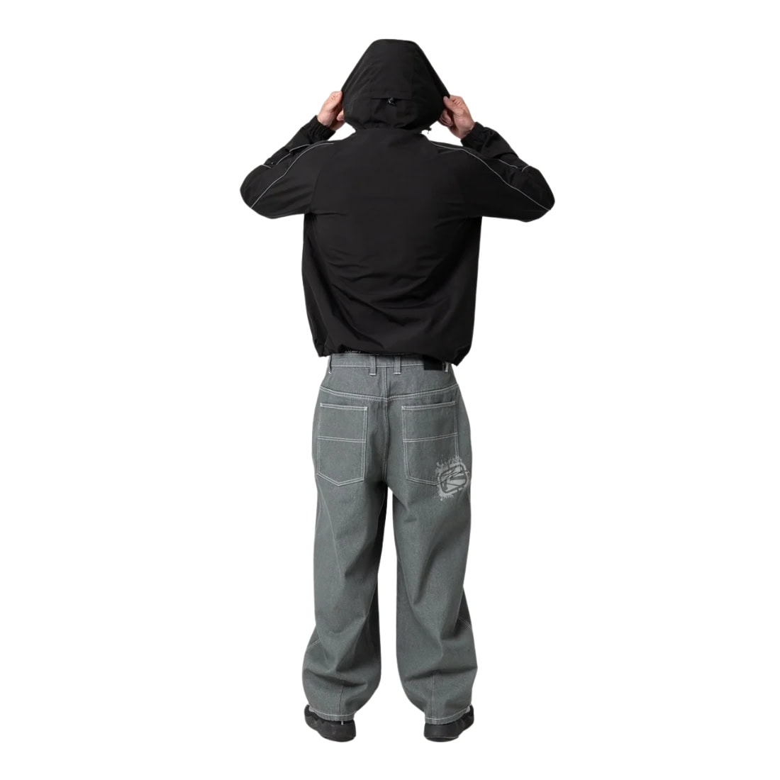 Rusty Scyther Jacket - Black - Mens Windbreaker/Rain Jacket by Rusty